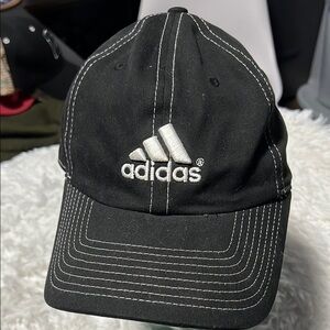 Adidas Black Logo Embroidered Adjustable Cap
